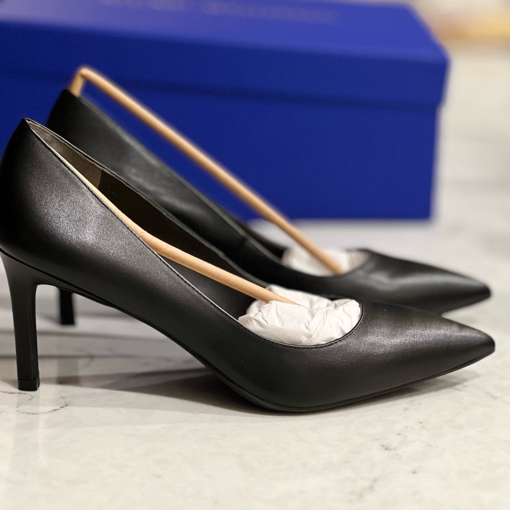 Stuart Weitzman Dancer 75 Pump - Black Leather - 9.5 *Brand New*
